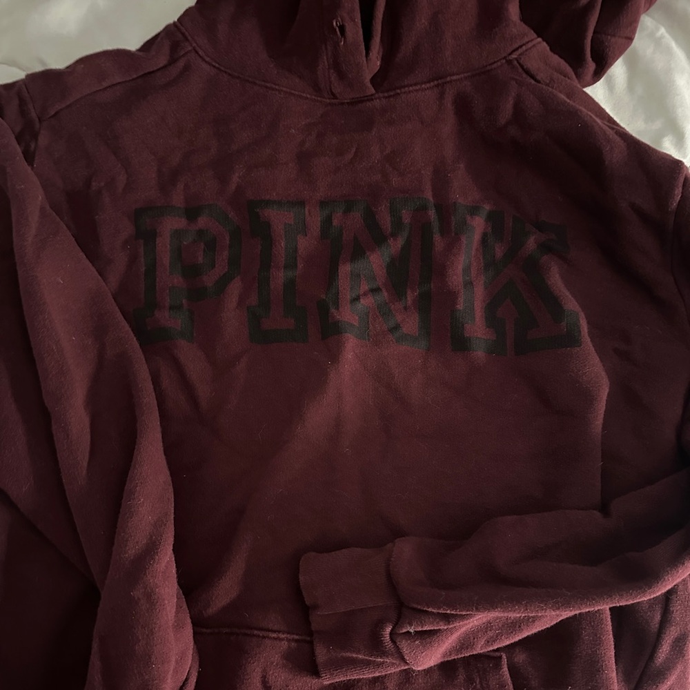 pink pullover hoodie